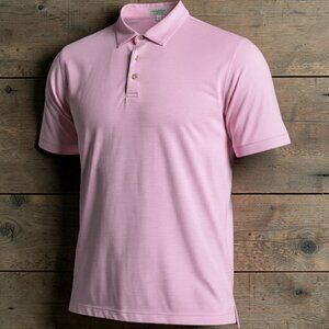 Peter Millar Summer Comfort Polo Shirt Mens XL Pink Stripe Golf Performance 3199